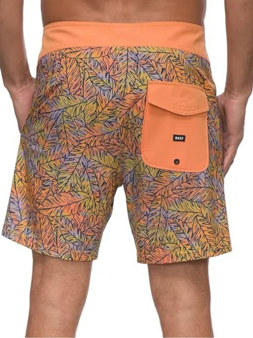 Reef Men's Worley Boardshorts, pasli , Orange Tropical, 29”